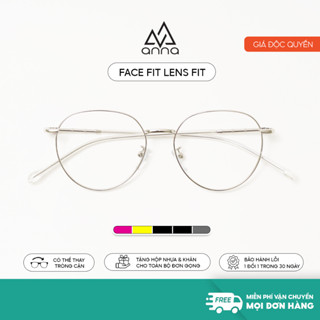 Gọng kính mắt thời trang ANNA dáng tròn chất liệu kim loại - 6895 v1 
