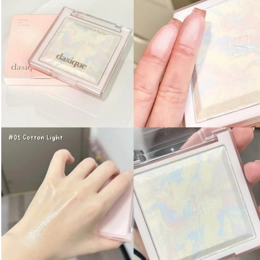 Phấn Phủ Hiệu Chỉnh Tone Da Dasique Correcting Finish Powder 17g Dạng Nén Kiềm Dầu Màu 01 Cotton Lig