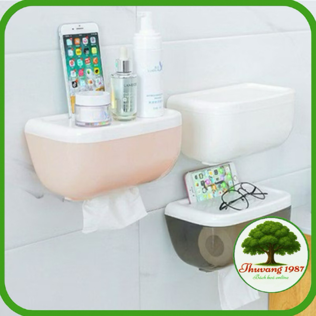 Hộp đựng giấy vệ sinh dán tường chống thấm nước tiện lợi
