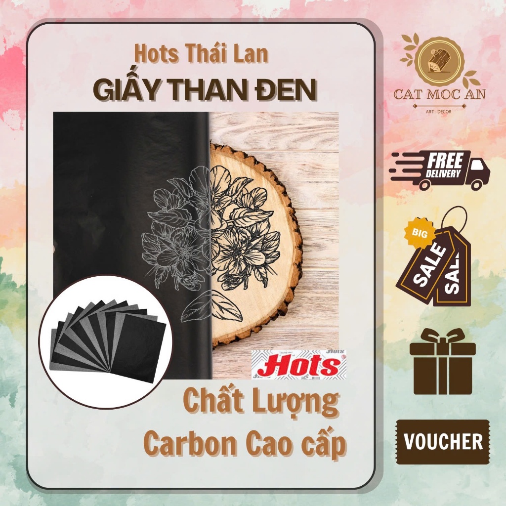 [catmocan] GIẤY SCAN LOẠI MỎNG 53GSM A4 - GIẤY THAN ĐEN A4 CHUYÊN DÙNG CHO DÂN VẼ