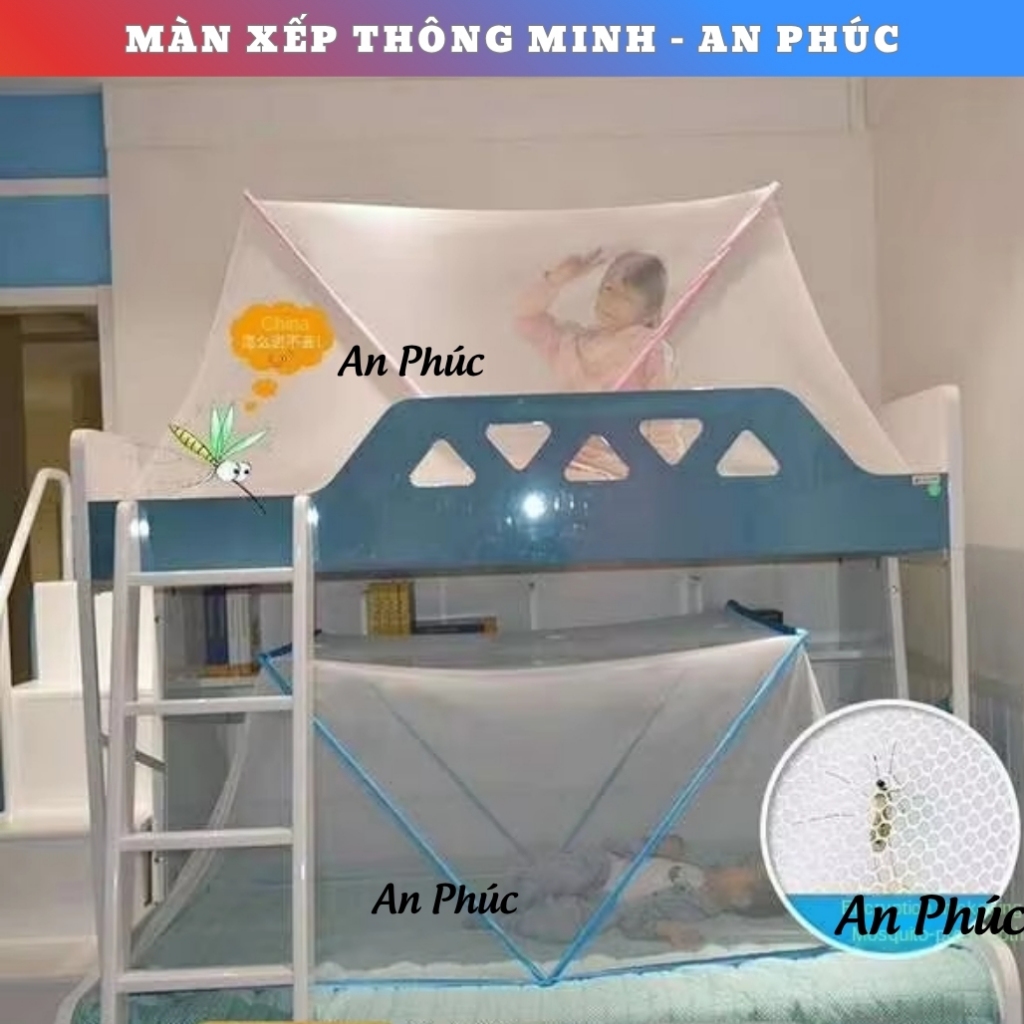 Màn Mùng Ngủ Chống Muỗi Tự Bung Xếp Thông Minh Gấp Gọn Tiện Lợi Cho Người Lớn An Phúc