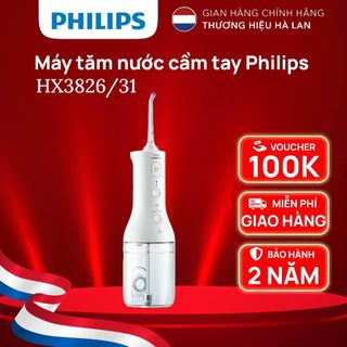  Máy Tăm Nước Philips HX3826 - Làm Sạch Sâu Bảo Vệ Nướu Tối Ưu Bảo hành 2 năm chính hãng 