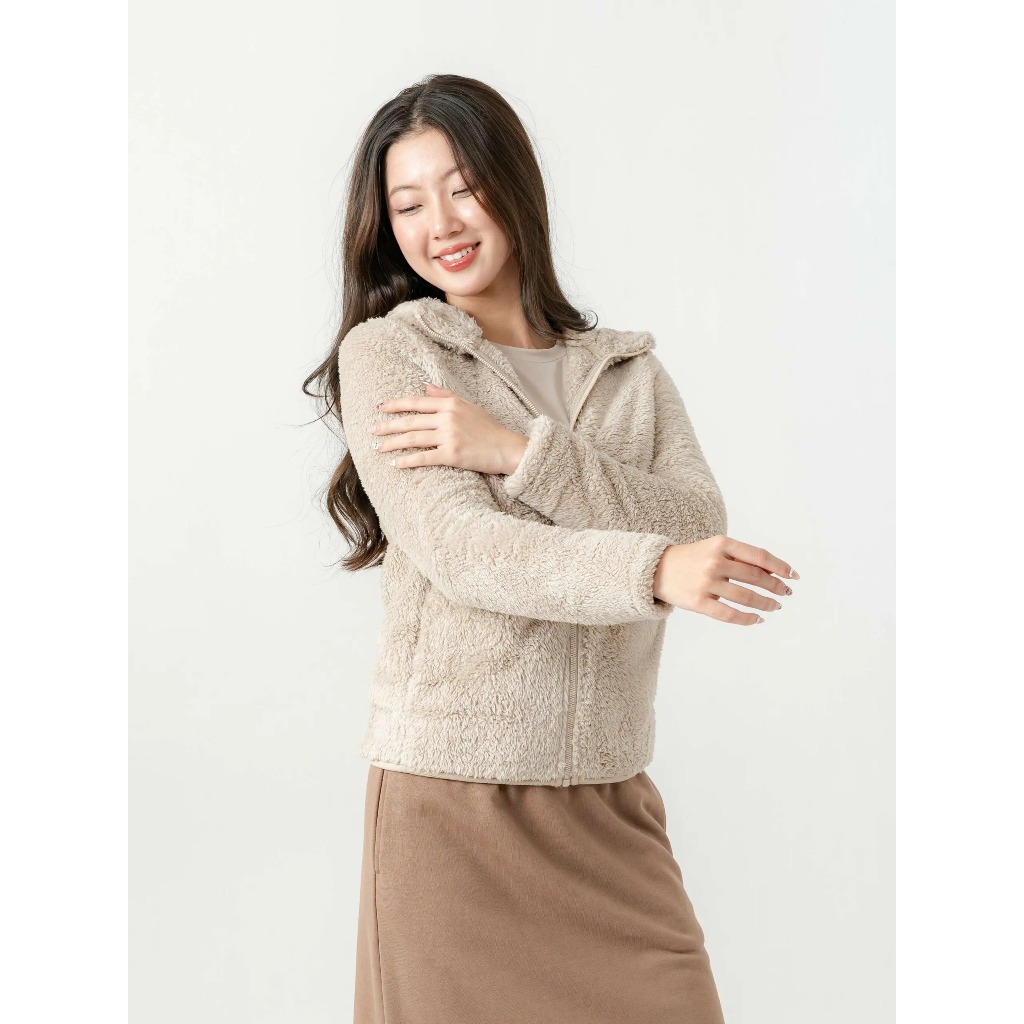 [CÓ MŨ- TĂNG 1 SIZE] Áo khoác lông cừu nữ mũ liền TOKYOLIFE 40001958 | BigBuy360 - bigbuy360.vn