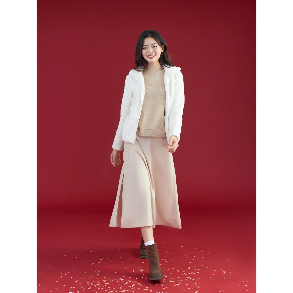 [CÓ MŨ- TĂNG 1 SIZE] Áo khoác lông cừu nữ mũ liền TOKYOLIFE 40001958 | BigBuy360 - bigbuy360.vn