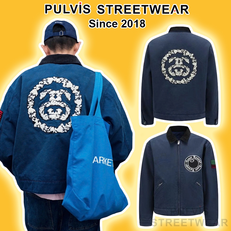 ⚡️[Mirror Quality] - Áo Khoác Bomber Varsity Stuss x Denim Te.ar Never Renege Canvas Work Jacket, Áo