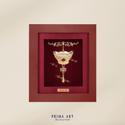 Tranh treo tường Mỹ Nghệ Phủ Vàng 24K PRIMA ART - Glory & Luck- Size 18x20 cm - MGS-0085-03