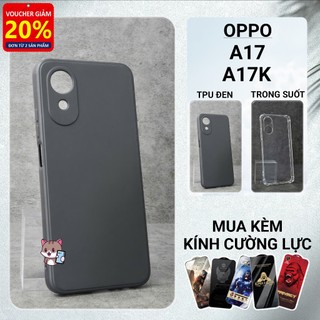  Ốp lưng Oppo A17K A17 Meocase trơn tpu đen | Ốp điện thoại Oppo dẻo bảo vệ camera toàn diện 