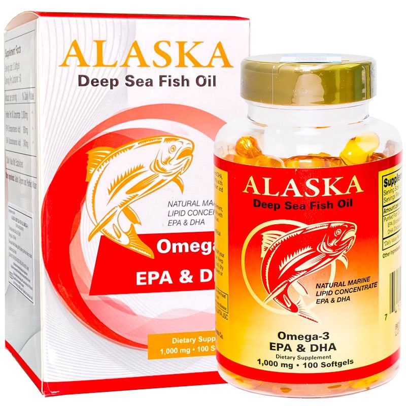 Alaska Deep Sea Fish Oil Omega-3 EPA & DHA- Hỗ trợ tăng thị lực mắt, nâng cao sức đề kháng