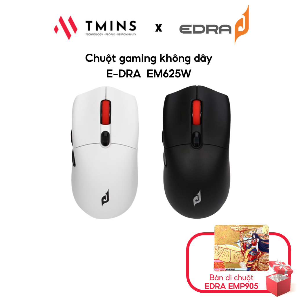 Chuột Gaming không dây E-DRA EM625X - Chính Hãng Bảo Hành 24 Tháng