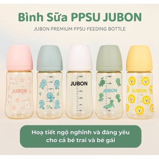 [TẶNG 1 NÚM TI] Bình sữa Jubon nhựa PPSU cao cấp 170ml và 270ml