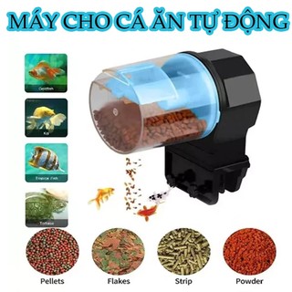 Máy cho Cá Ăn Tự Động 2 chế độ cỡ nhỏ phù hợp các loại cám hạt nhỏ