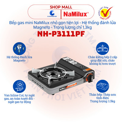 [HỎA TỐC] Bếp gas mini NaMilux NH-P3111PF - Hàng chính hãng