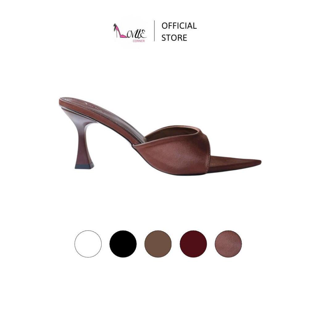LOVIIECORNER - CAO GÓT MŨI NHỌN QUAI NGANG BẦU - GIÀY NỮ SANG CHẢNH GÓT TRỤ LOE 7 PHÂN  D250155 - HD