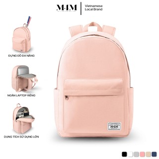  Balo đi học nhiều ngăn đựng laptop 15.6 inch nam nữ M4M BASIC Backpack BM001 vải chống thấm nước 
