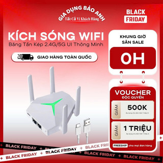 Kích Sóng Wifi AC1200 Băng Tần Kép 2.4G/5G Mở Rộng Phạm Vi Wifi Tốc Độ Cao
