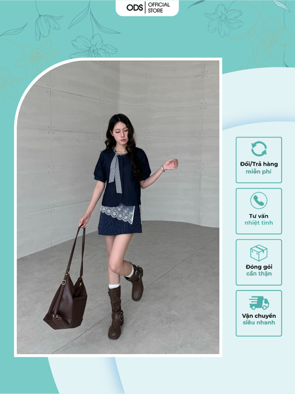 Áo Denim Đậm ODS