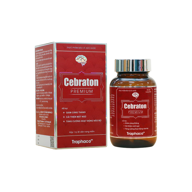 Viên uống Cebraton Premium bổ sung vitamin cho não bộ, tăng tuần hoàn máu não (30 viên)