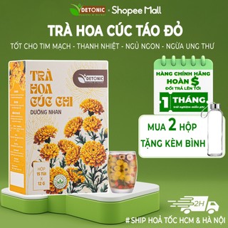  Trà hoa cúc chi DETONIC giúp ngủ ngon cải thiện tâm trạng lo âu hỗ trợ ổn định huyết áp làm tăng sức khoẻ tim mạch 