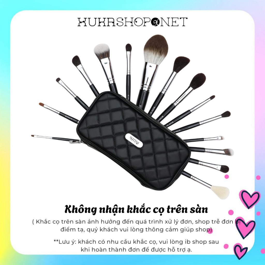 [Bộ cọ MUA][15 cây] Bộ Cọ MUA Accessories 15 Cây Chất Lông Mền Mịn Chuyên Dùng Cho Makeup Artist