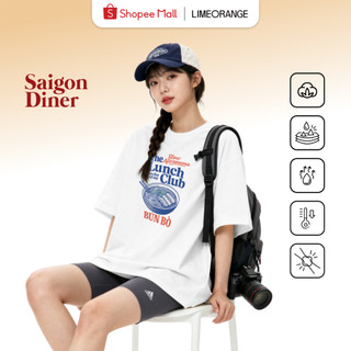  Áo thun Nam Nữ phom Boxy LIME ORANGE BST Saigon Dinner 