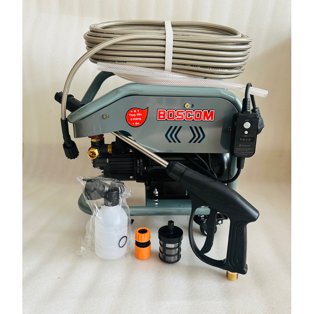 Máy rửa xe chỉnh áp boscom T988 3500w bảo hành 24 tháng