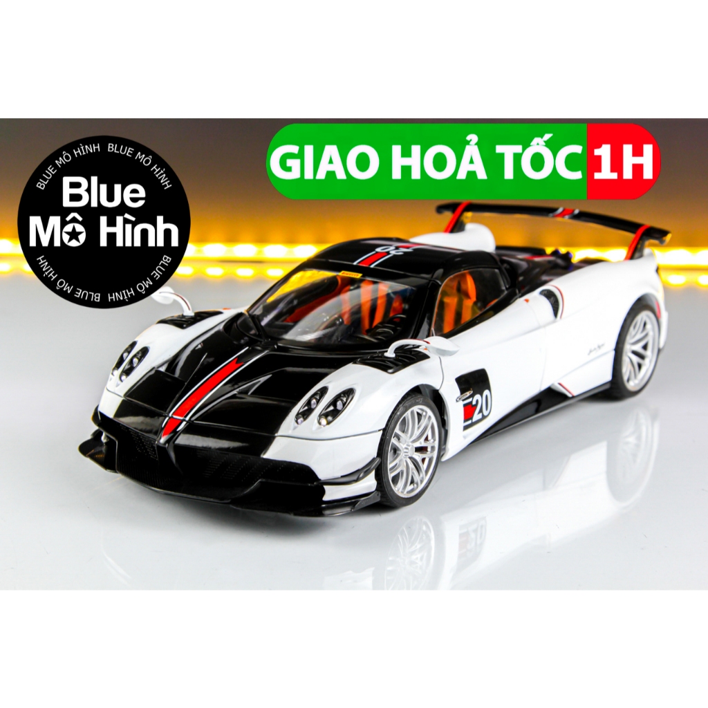 Xe mô hình mui trần Pagani Huayra BC Roadster 1:18 Trắng