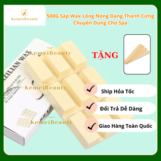  500G Sáp wax dạng thanh cứng Brazilian Wax Honey Wax  Tặng que gỗ - Wax lông nách chân tay bikini 