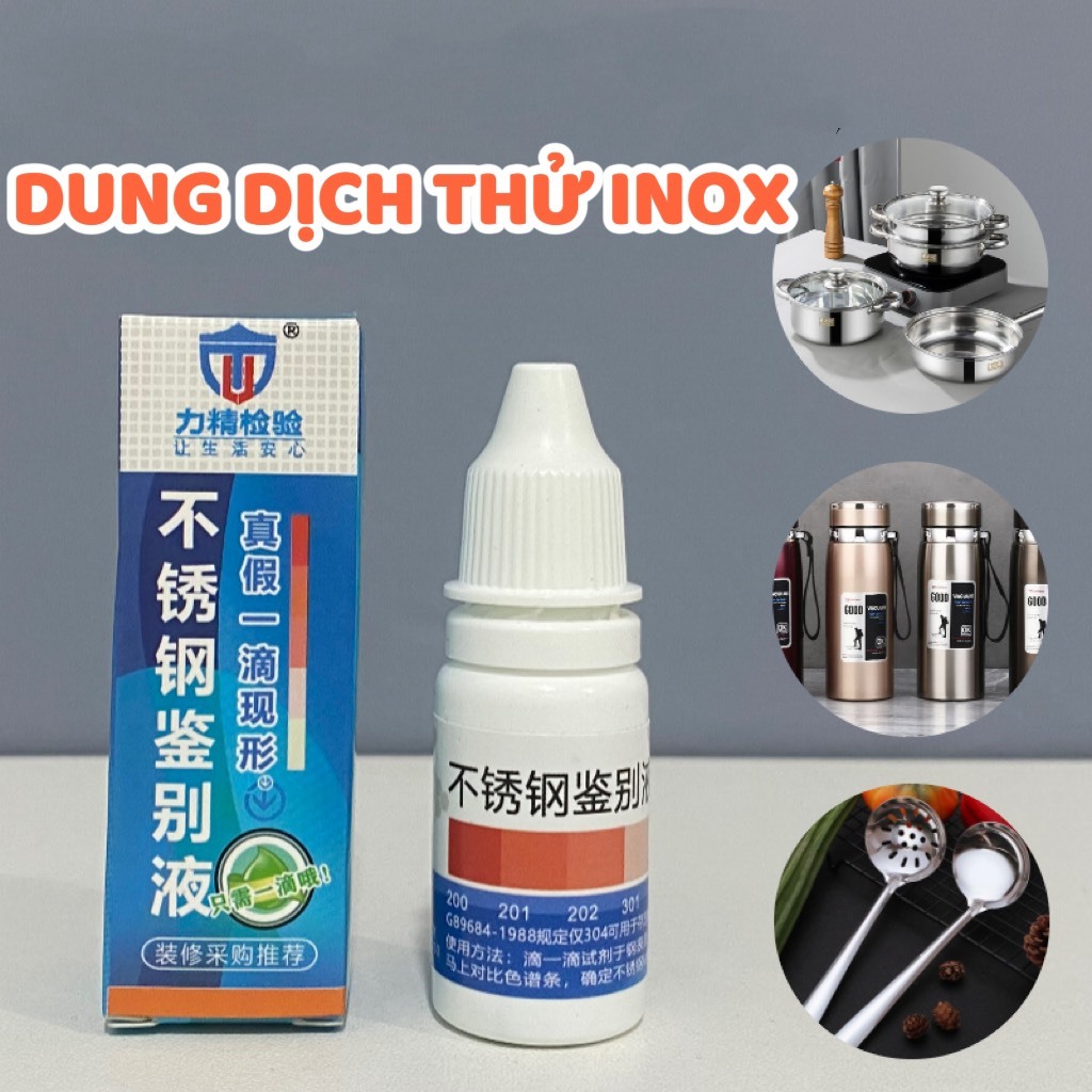 Dung dịch thử inox 304 hoặc 316 và các loại inox thông thường phân biệt các loại inox