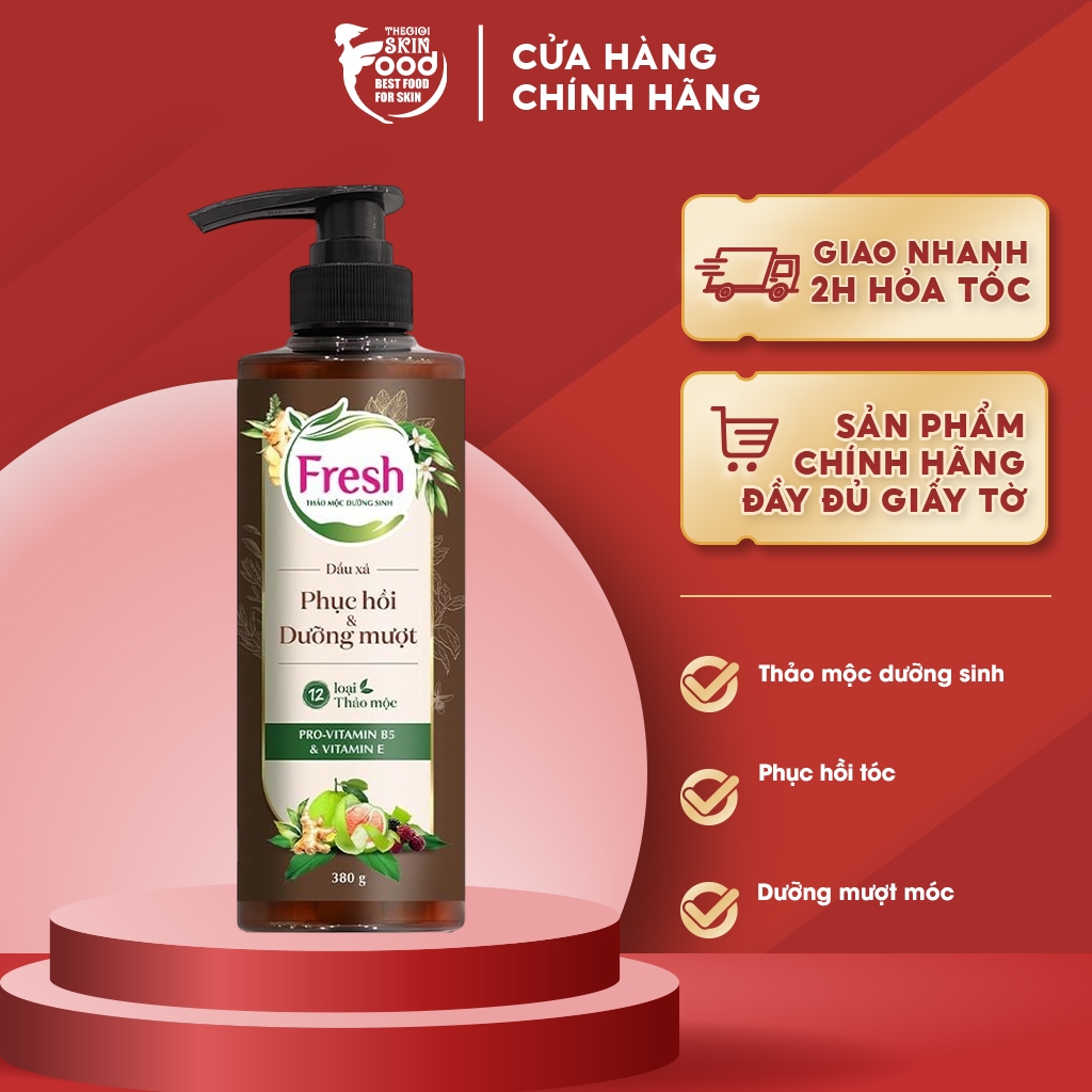 Dầu Xả Fresh Thảo Mộc Dưỡng Sinh 380g - Phục Hồi & Dưỡng Mượt