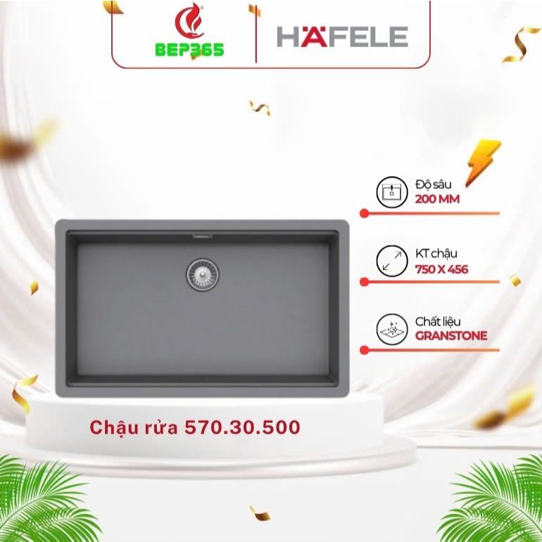 Chậu rửa bát Hafele HS20-GEN1S80 Xám 570.30.500 - Bền Bỉ, Sang Trọng Cho Bếp