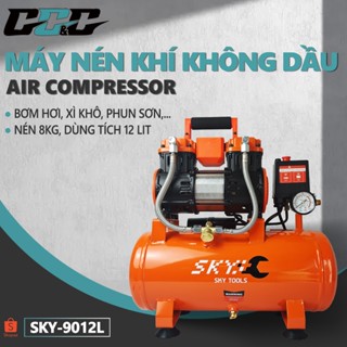  Máy nén khí mini không dầu SKY. Công suất 900w chính hãng SKY Máy nén bơm hơi khí nén không ồn 