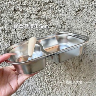 [BỘ FULL SET 3 MÓN] Khay Ăn Dặm Lúa Mạch + KHAY INOX  Đáng Yêu Cho Bé