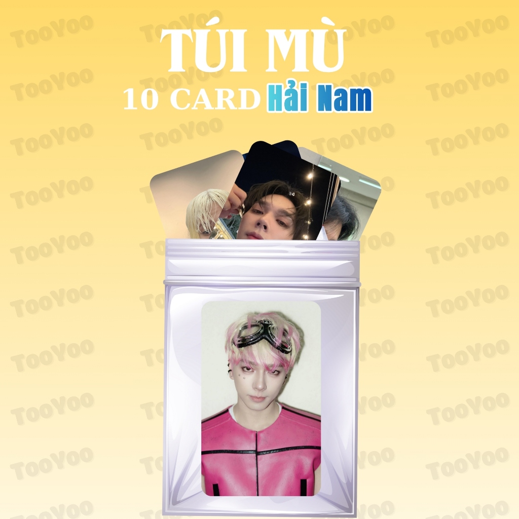 Túi mù gồm 10 card Hải Nam bo góc không trùng TooYo CARD0294