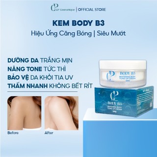  Kem Body B3 Dưỡng Trắng Da Toàn Thân Whitening Body Tone-up Cream Q.P Cosmétique 200g 