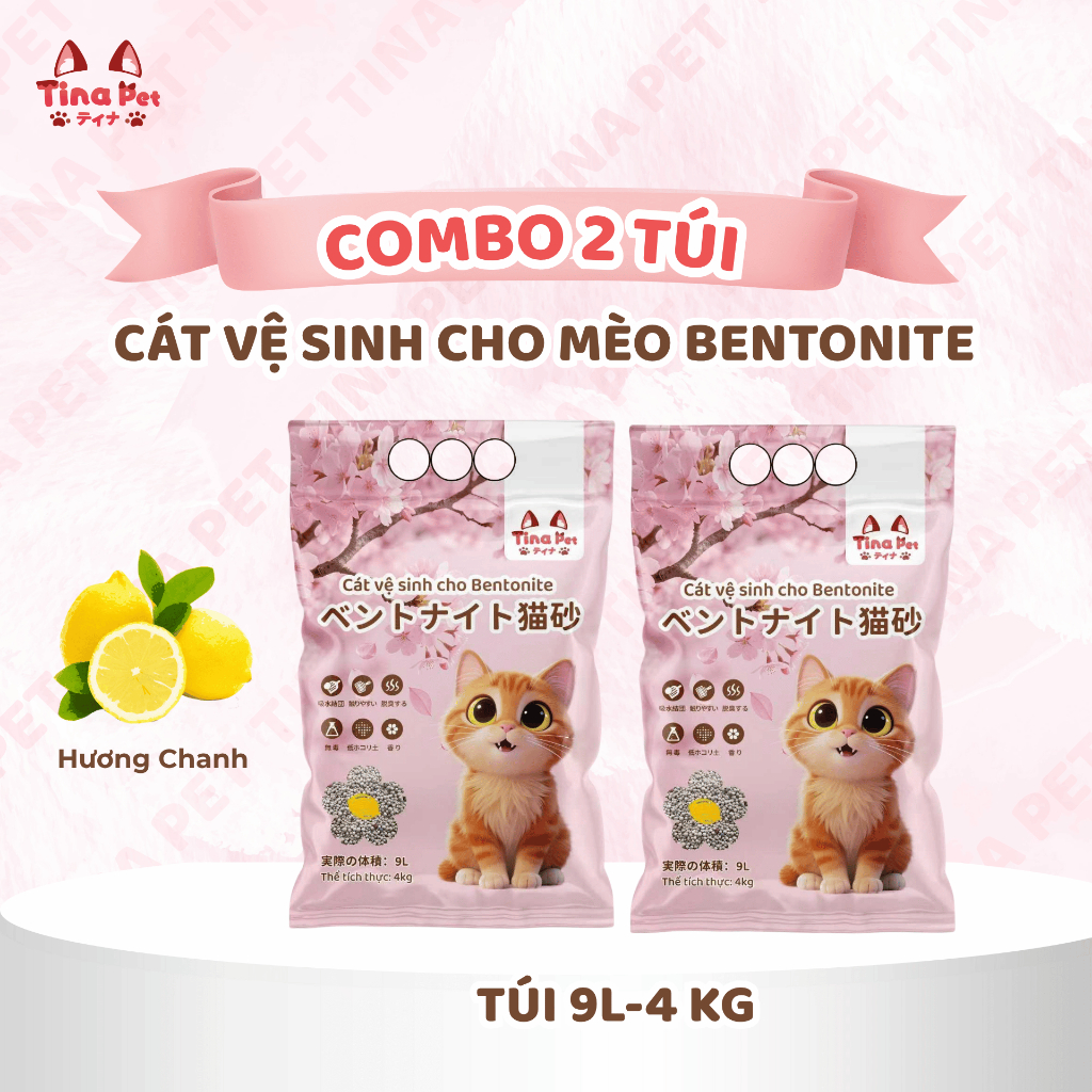 COMBO 2 Cát vệ sinh, cát đất sét cho mèo | MÙI CÀ PHÊ | TINA PET