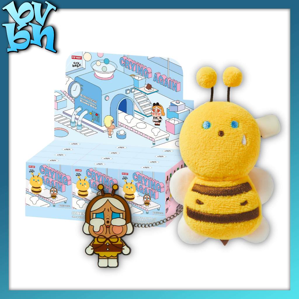 Hộp mù ngẫu nhiên POPMART CRYBABY Crying Again Series-Plush Badge Blind Box