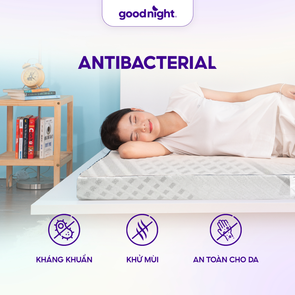 [SĂN GỐI TẠI LIVE] Nệm Foam Goodnight Massage 1.0 (10cm), Đệm Foam Êm Vua Nệm, đệm foam massage, Nệm Êm | BigBuy360 - bigbuy360.vn