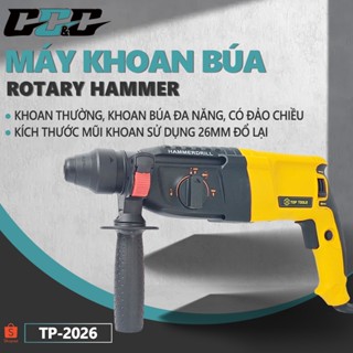  Máy khoan đục bê tông TP-2026 hãng TOP TOOLS 3 chức năng công suất 1350w lõi đồng 100% kèm vali đựng và phụ kiện 