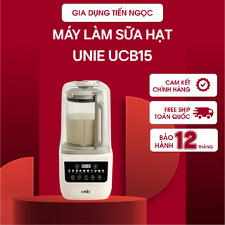  Máy làm sữa hạt UNIE UCB15 dung tích 1.5L giảm ồn 30%,10 chức năng nấu lưỡi dao xay 8 cánh bảo hành 12 tháng 
