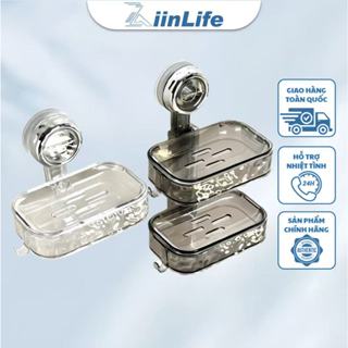  ZiinLife Khay Đựng Xà Phòng Có Đế Hứng Nước Thông Minh Chịu Lực Tốt Thiết Kế Dán Tường Tiện Lợi 