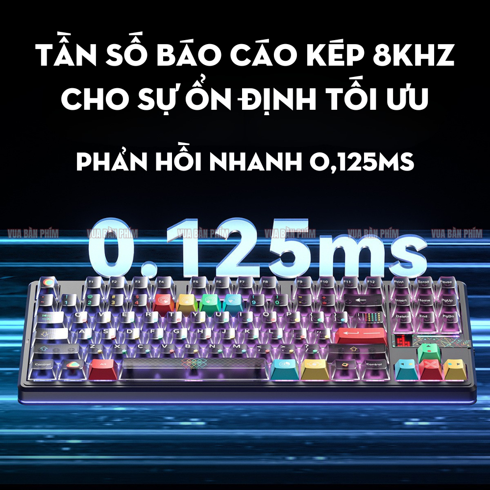 Bàn phím cơ không dây Aula F87 pro ver 2 mạch xuôi, 3 mode, led rgb, hostswap, logo điều chỉnh theo âm nhạc | BigBuy360 - bigbuy360.vn