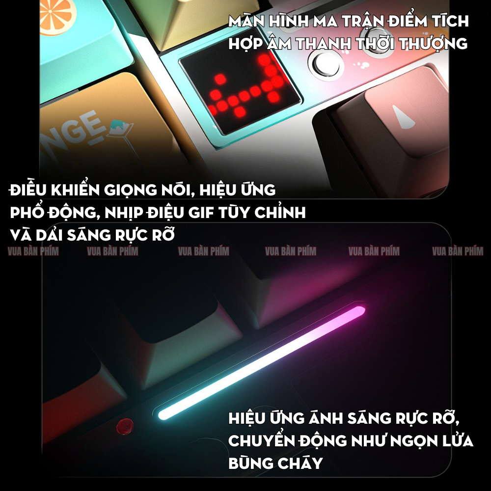 Bàn phím cơ không dây Aula F87 pro ver 2 mạch xuôi, 3 mode, led rgb, hostswap, logo điều chỉnh theo âm nhạc | BigBuy360 - bigbuy360.vn