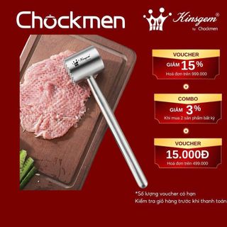  Dụng Cụ Làm Mềm Thịt KINSGEM By CHOCKMEN Inox Cao Cấp Đa Năng Làm Mềm Thịt Giã Hành Tỏi Giềng Dùng Cho Nhà Bếp 