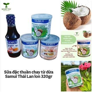 Sữa đặc thuần chay từ dừa không đường sugar free Samui Thái Lan hũ 320gr 