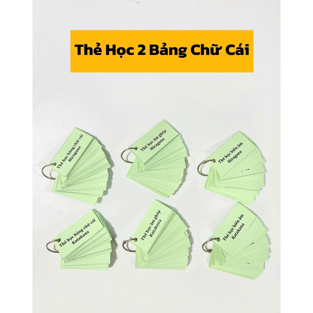 Thẻ học 2 bảng chữ cái Tiếng Nhật - HIRAGANA và KATAKANA và CÁC PHẦN LIÊN QUAN ÂM GHÉP - BIẾN ÂM