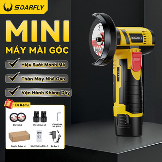  SOARFLY Máy Mài Góc Pin 12V Cầm Tay Mini 1200W 19500RPM Đa Năng Đánh Bóng - Kèm Pin Phụ Kiện 