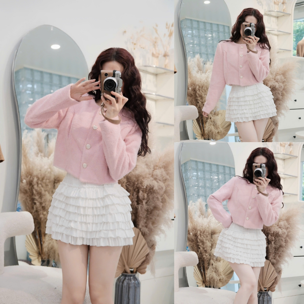 EMLYvn- Áo khoác Dạ Nữ Lông Thỏ Dáng Crop Cao Cấp, Áo Dạ Nữ Lông Thỏ Sang Trọng Mùa Thu Đông 2025 | BigBuy360 - bigbuy360.vn