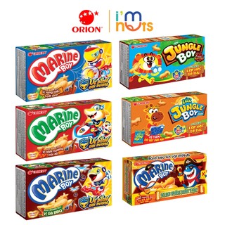  Combo 3 Hộp Snack Bánh Cá Marine Boy Bánh Khủng Long Jungle Boy Và Bánh Quy Ăn Sáng Miz Orion Đủ Vị 