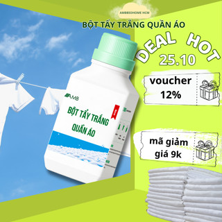  Thuốc tẩy trắng quần áo sinh học AMB bột tẩy trắng đánh bay vết bẩn ố vàng tẩy được quần áo màu không bị phai màu vả 