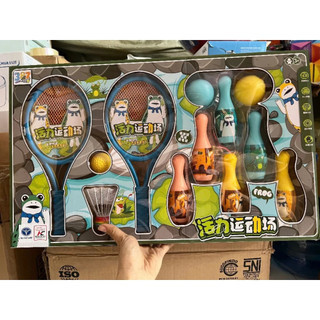 Bộ vợt cầu lông kèm bowling cho bé